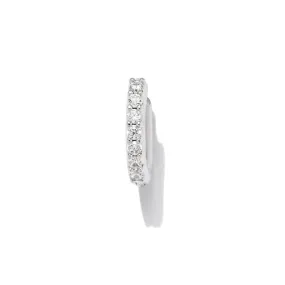 Kendra Scott Addison Crystal Huggie Single Earring - Rhodium White Crystal