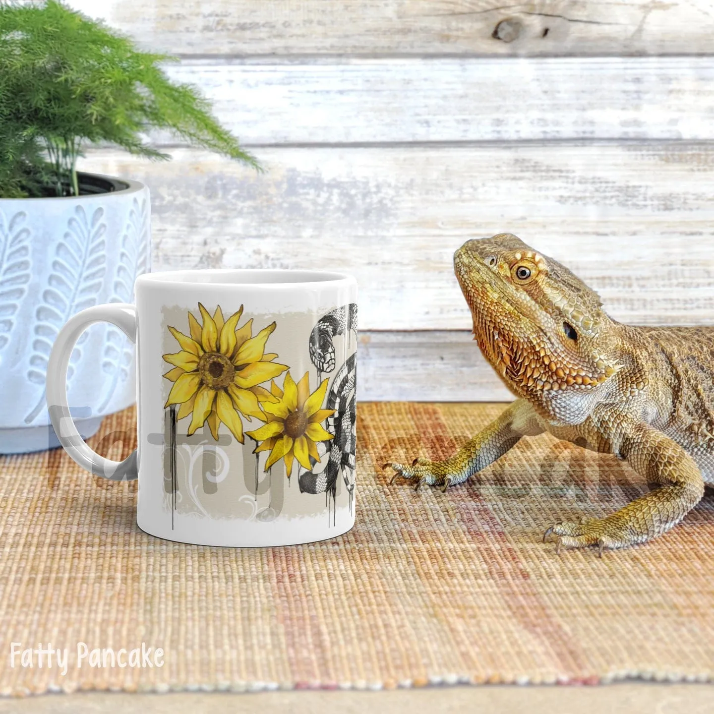 Kingsnake with Flowers Mug