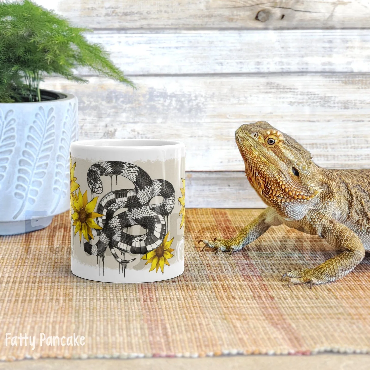 Kingsnake with Flowers Mug