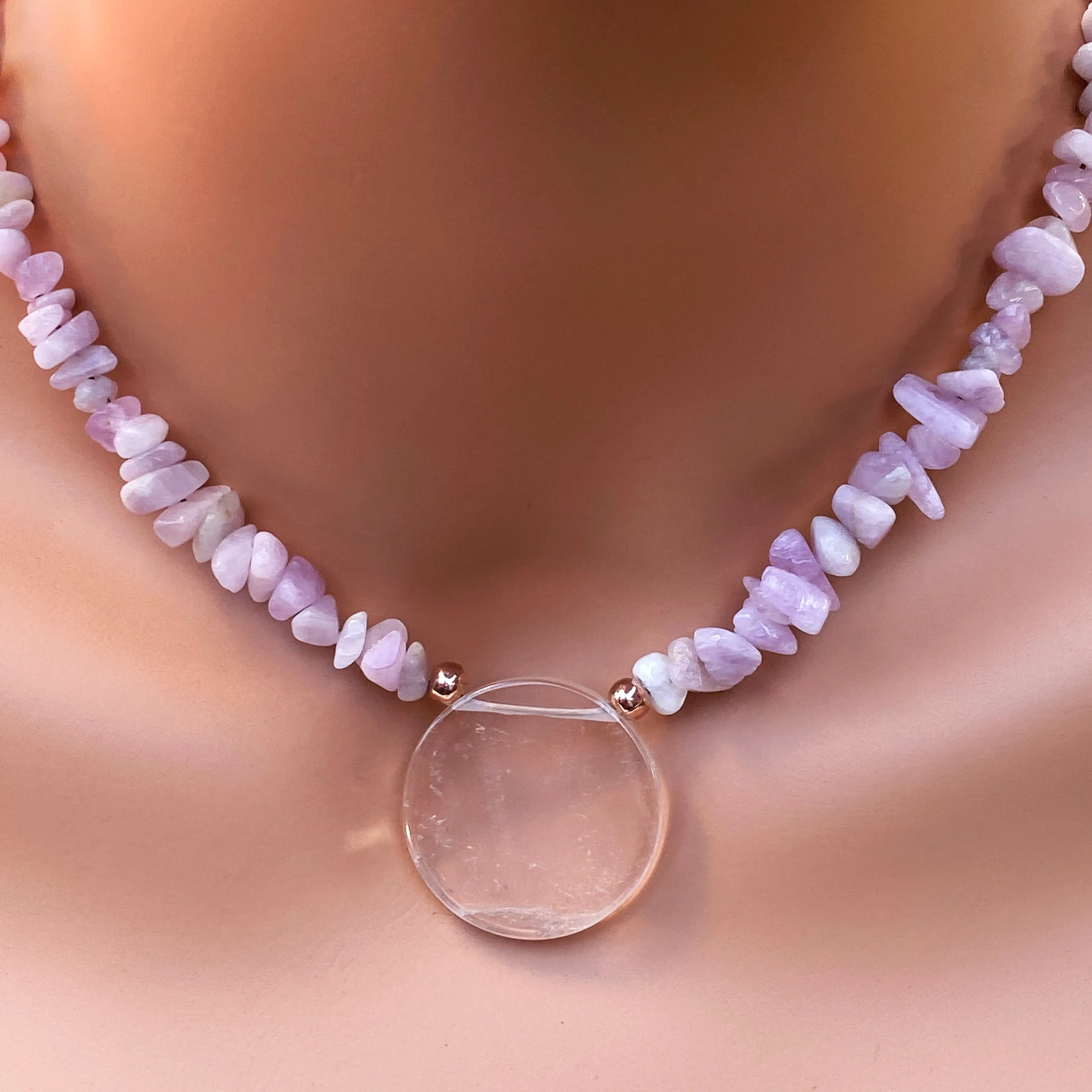 Kunzite and Quartz Necklace