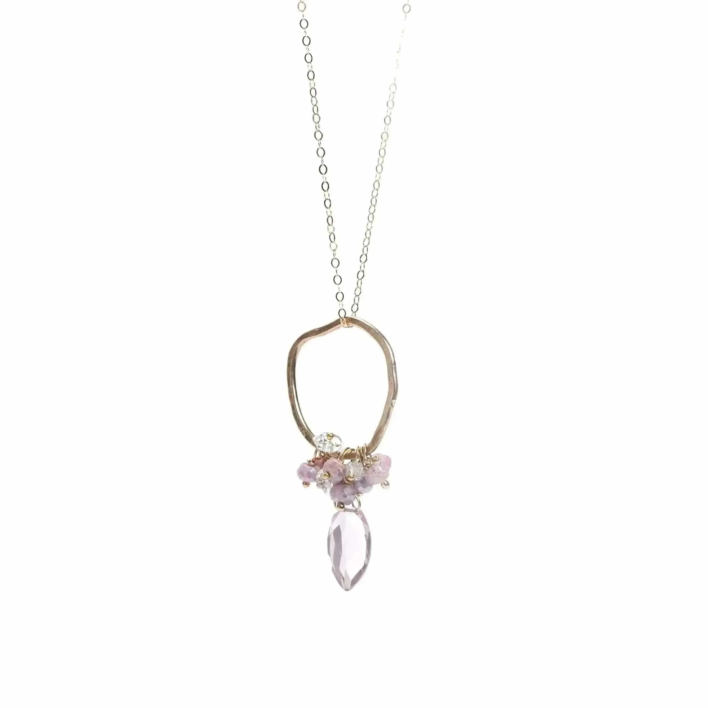 Kunzite Cluster Necklace