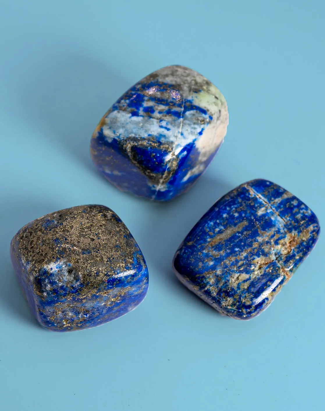 Lapis Lazuli Tumbled Crystals Set of 3 (1 Inch)