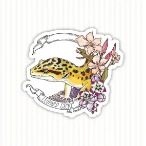 Leopard Gecko Banner Sticker