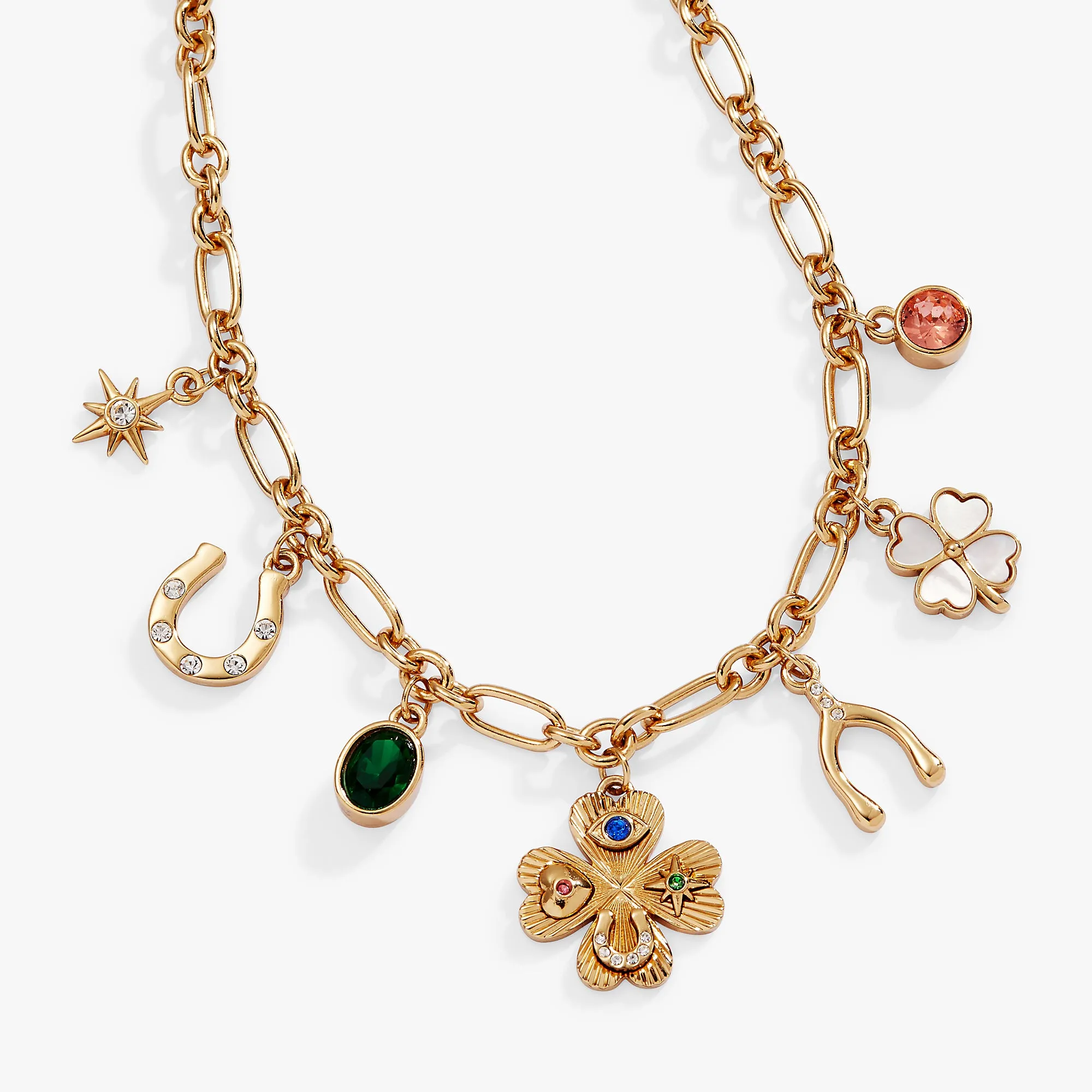 Lucky Four Leaf Clover Charm Necklace