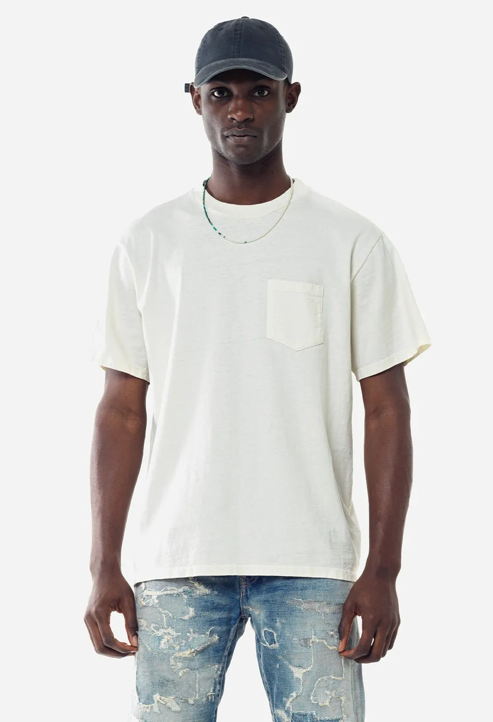 Lucky Pocket Tee / Salt