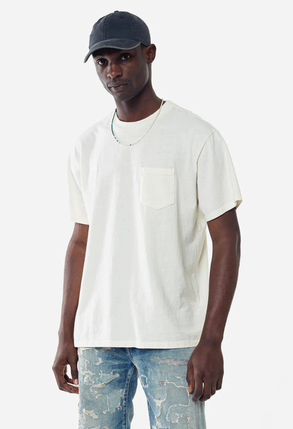 Lucky Pocket Tee / Salt