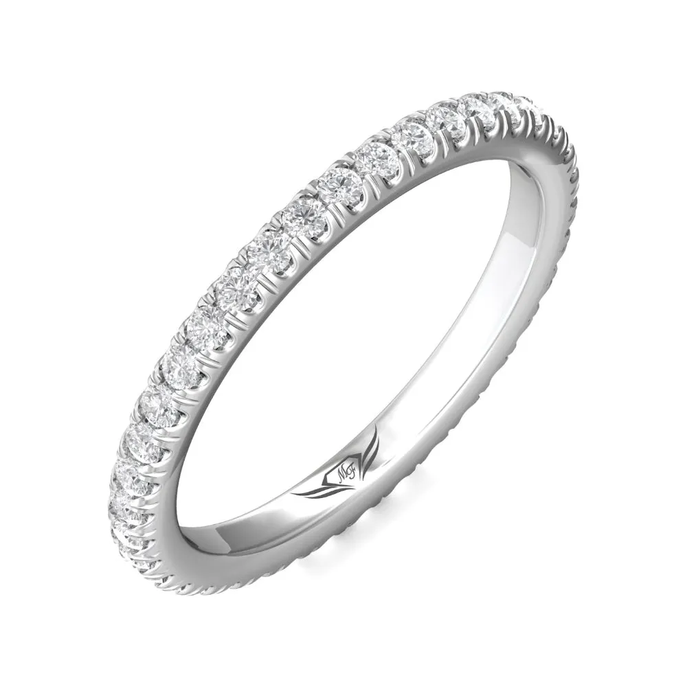 Martin Flyer 14k Micropavé Diamond Eternity Band