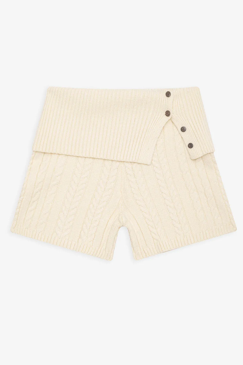 Nolan Cable Cloud Knit Mini Short - French Vanilla