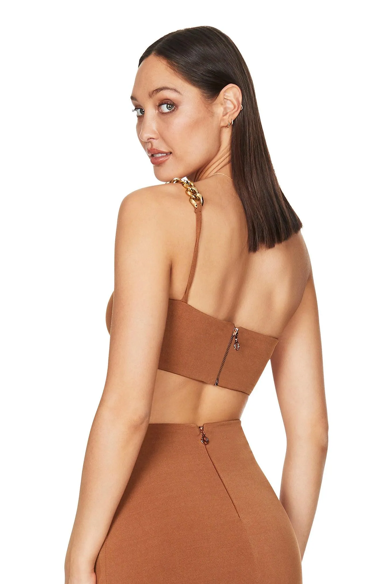 Nookie Alyssa Chain Crop - Tan