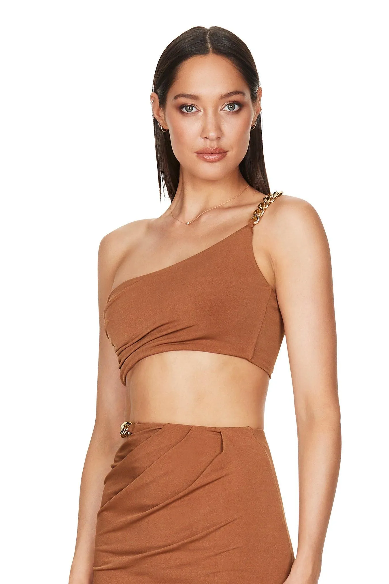 Nookie Alyssa Chain Crop - Tan