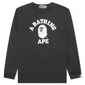 Overdye College L/S Tee - Black