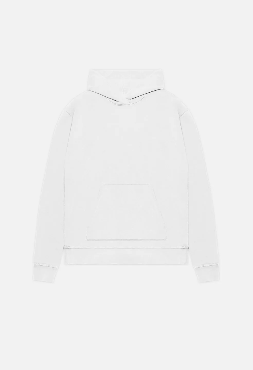 Oversized Cropped Hoodie / White