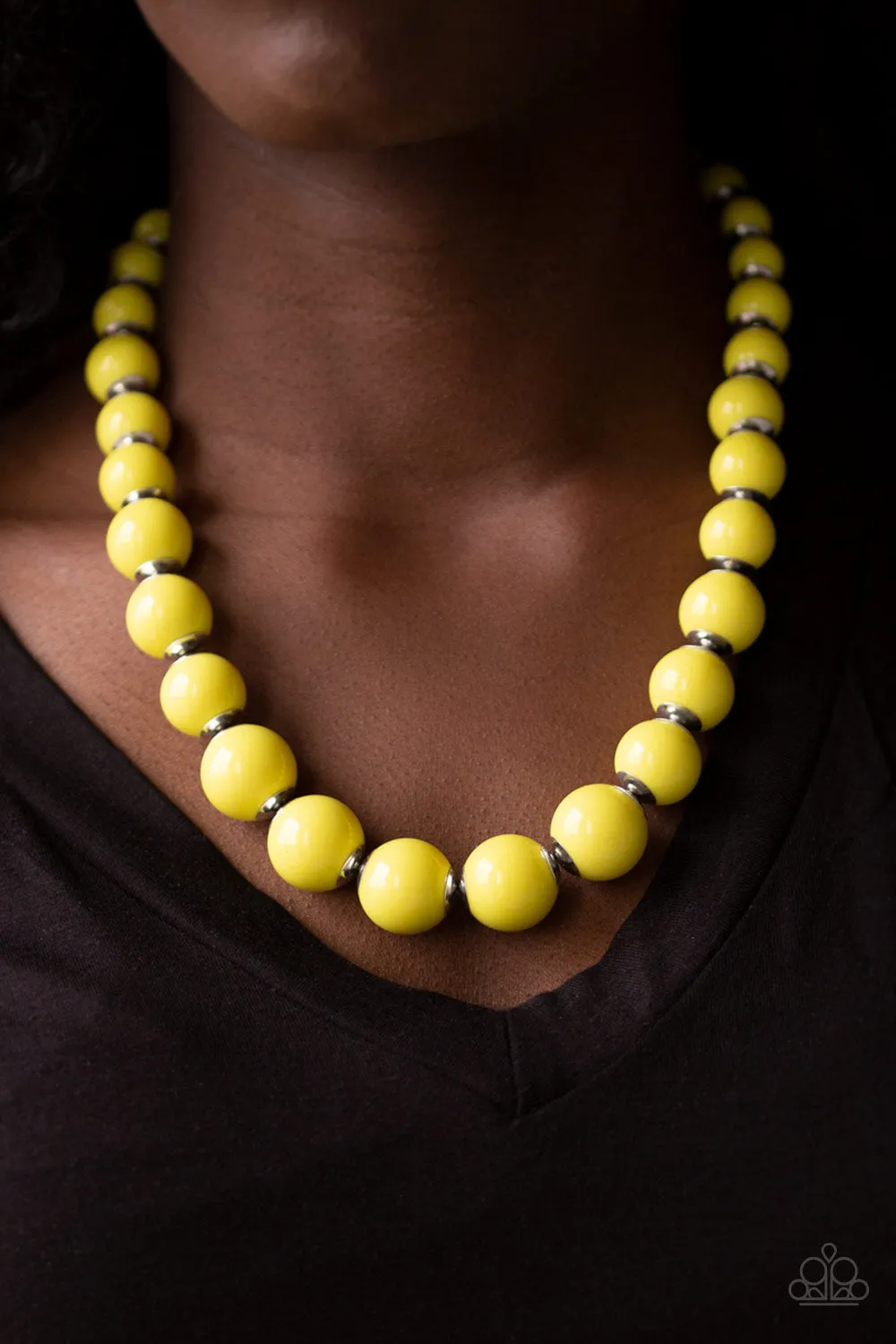 Paparazzi Accessories  - Everyday Eye Candy #N121 Peg - Yellow Necklace