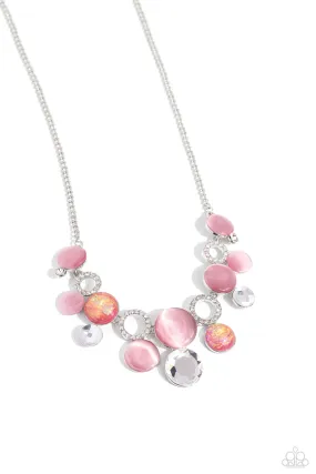 Paparazzi Corporate Color Pink Necklace & Earring Set