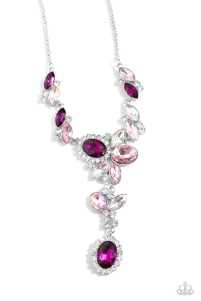 Paparazzi Generous Gallery Pink Necklace & Earring Set