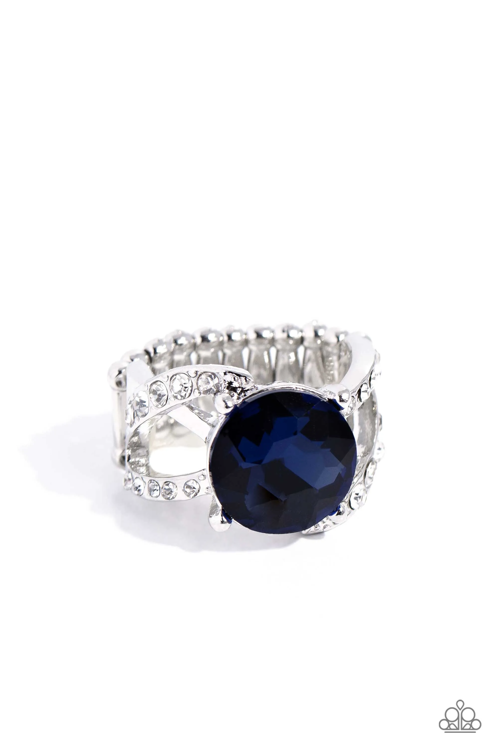 Paparazzi Scintillating Swirl Blue Ring