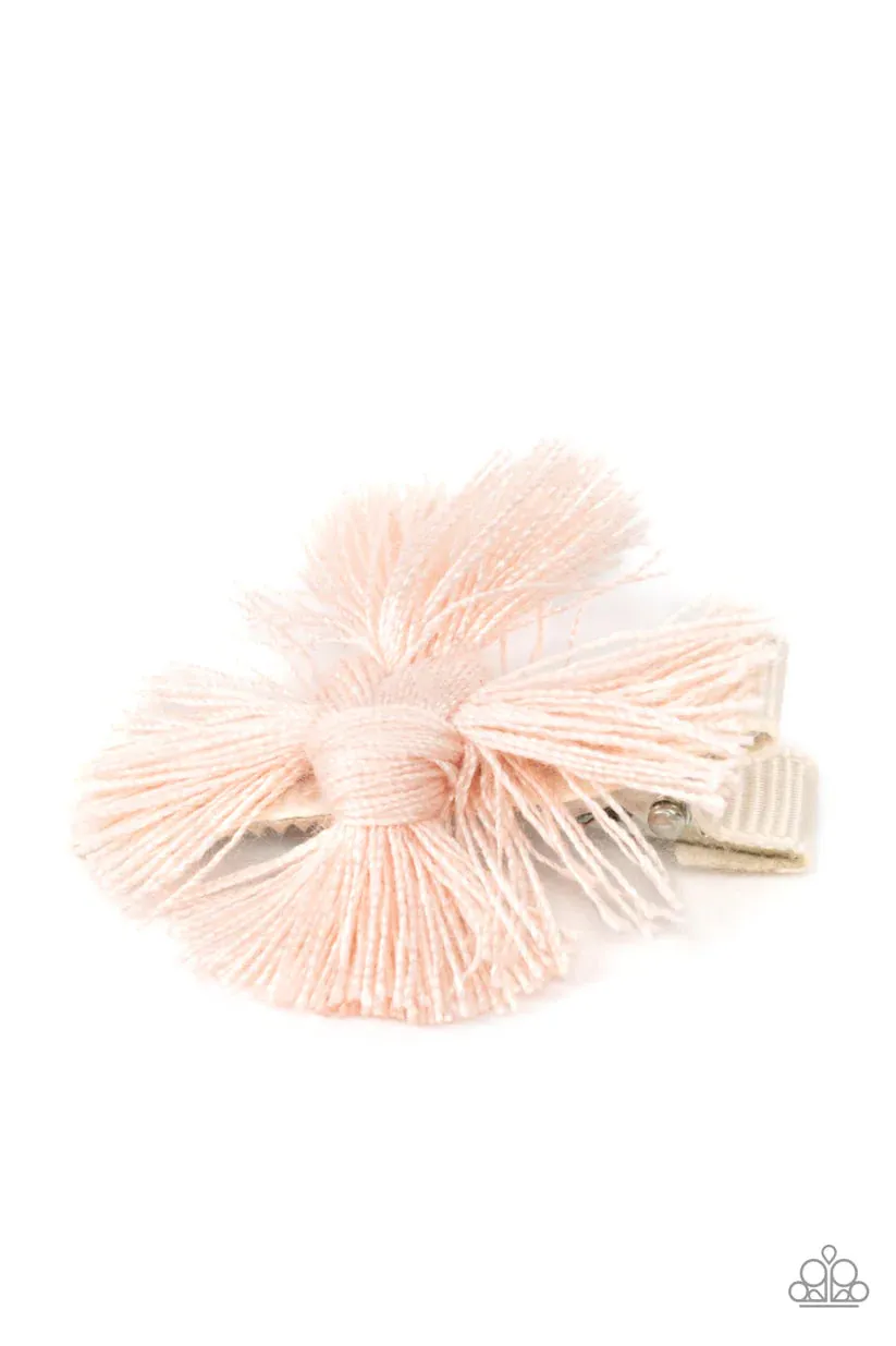 Paparazzi Tasseled Terrace Pink Hair Clip