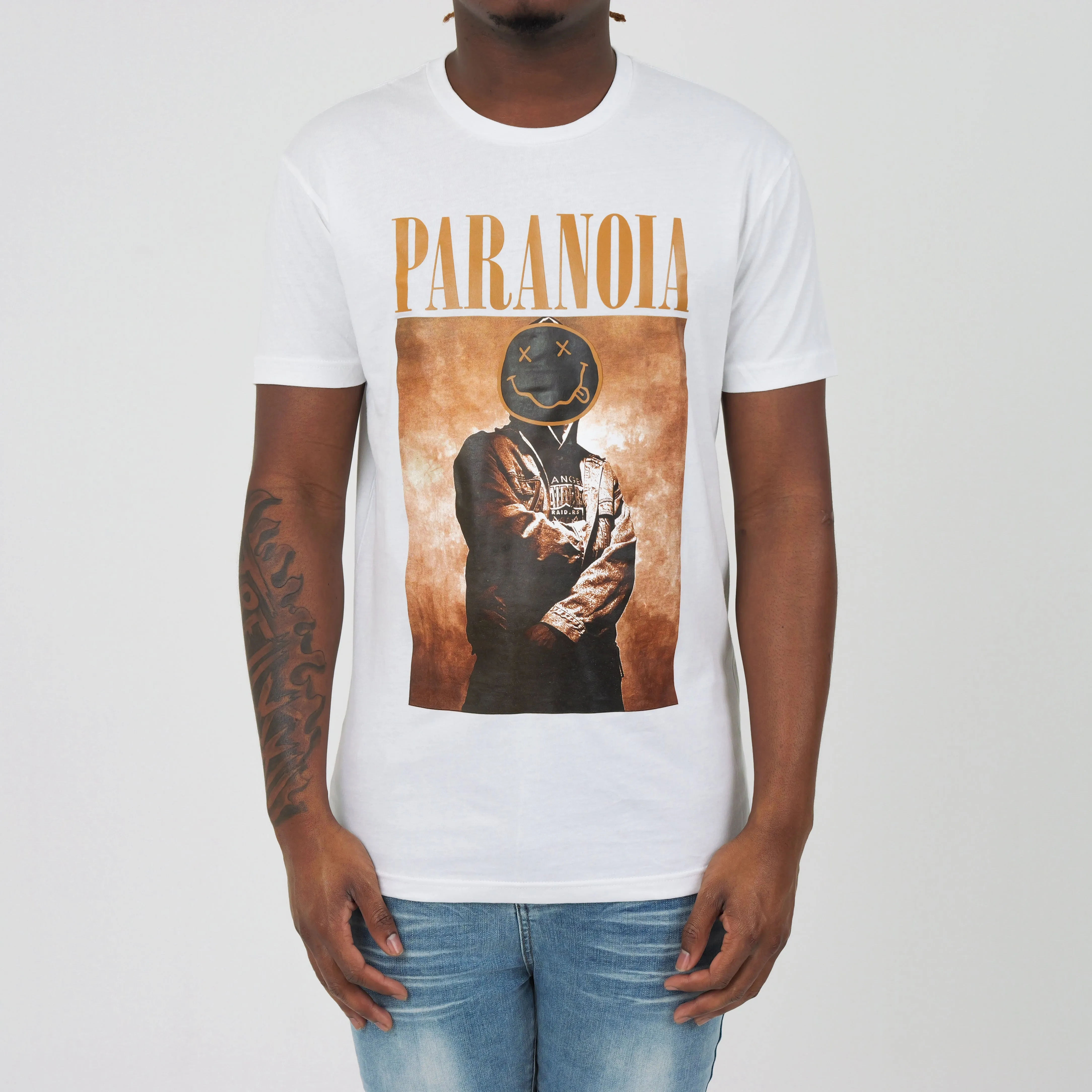 PARANOIA TEE WHITE/TAN