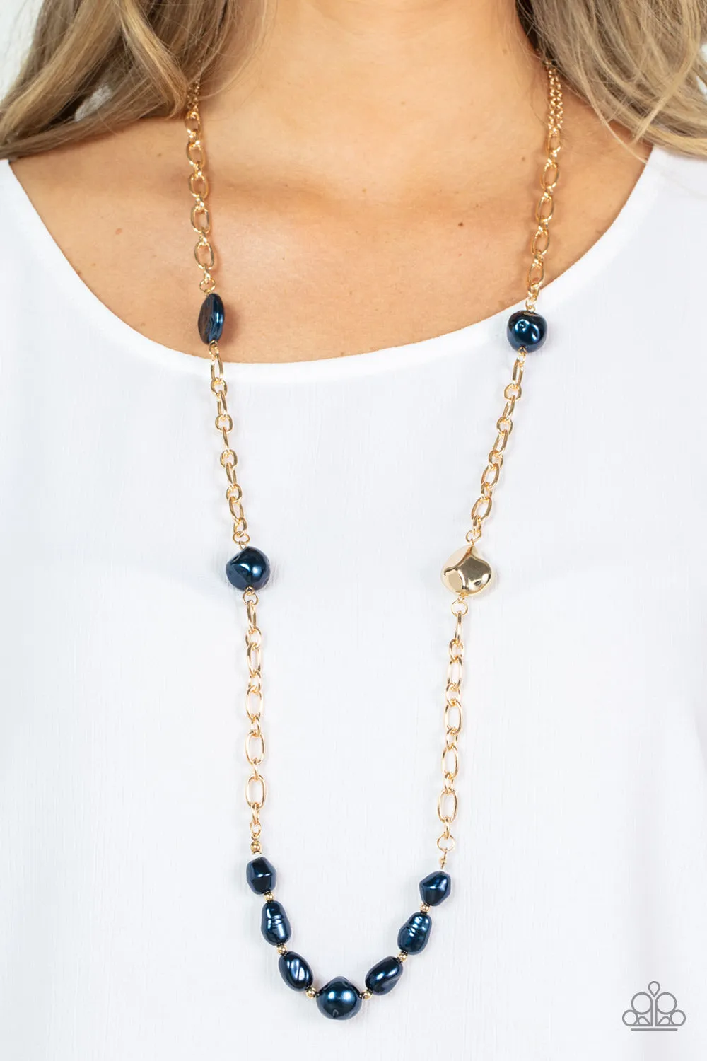 Pardon My FABULOUS - Blue Necklace