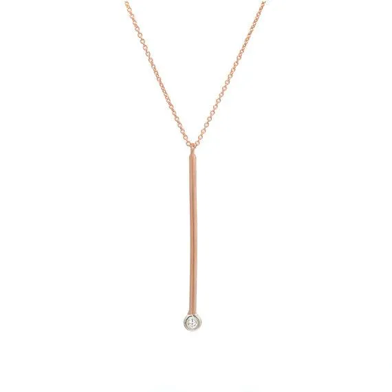 Pendulum Gold Diamond Pendant Necklace