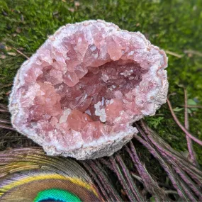 Pink Amethyst Geode from Patagonia ~ Radiant Dark Pink Crystal Geode