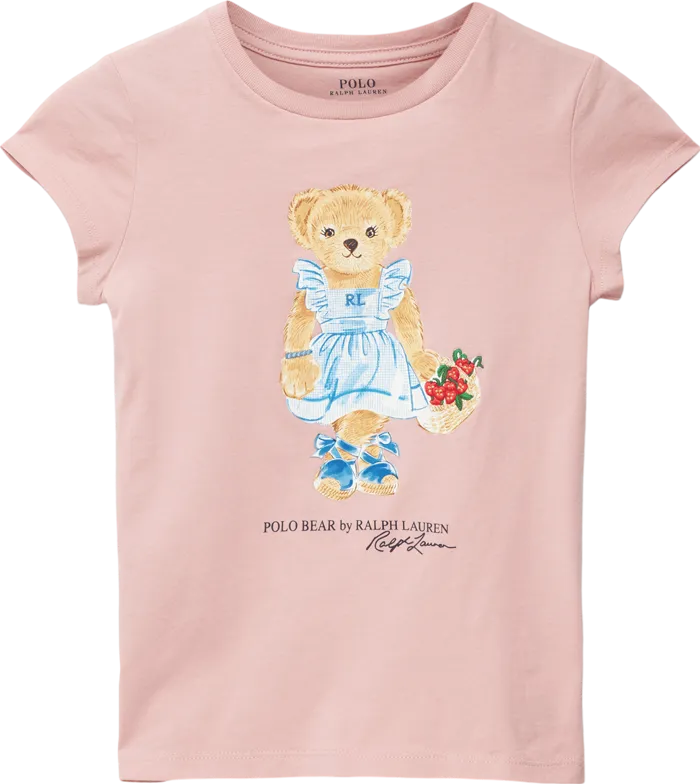 Polo Ralph Lauren Pink Polo Bear Motif T-shirt BNWT 5 Years