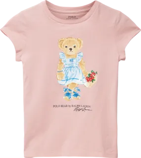 Polo Ralph Lauren Pink Polo Bear Motif T-shirt BNWT 5 Years