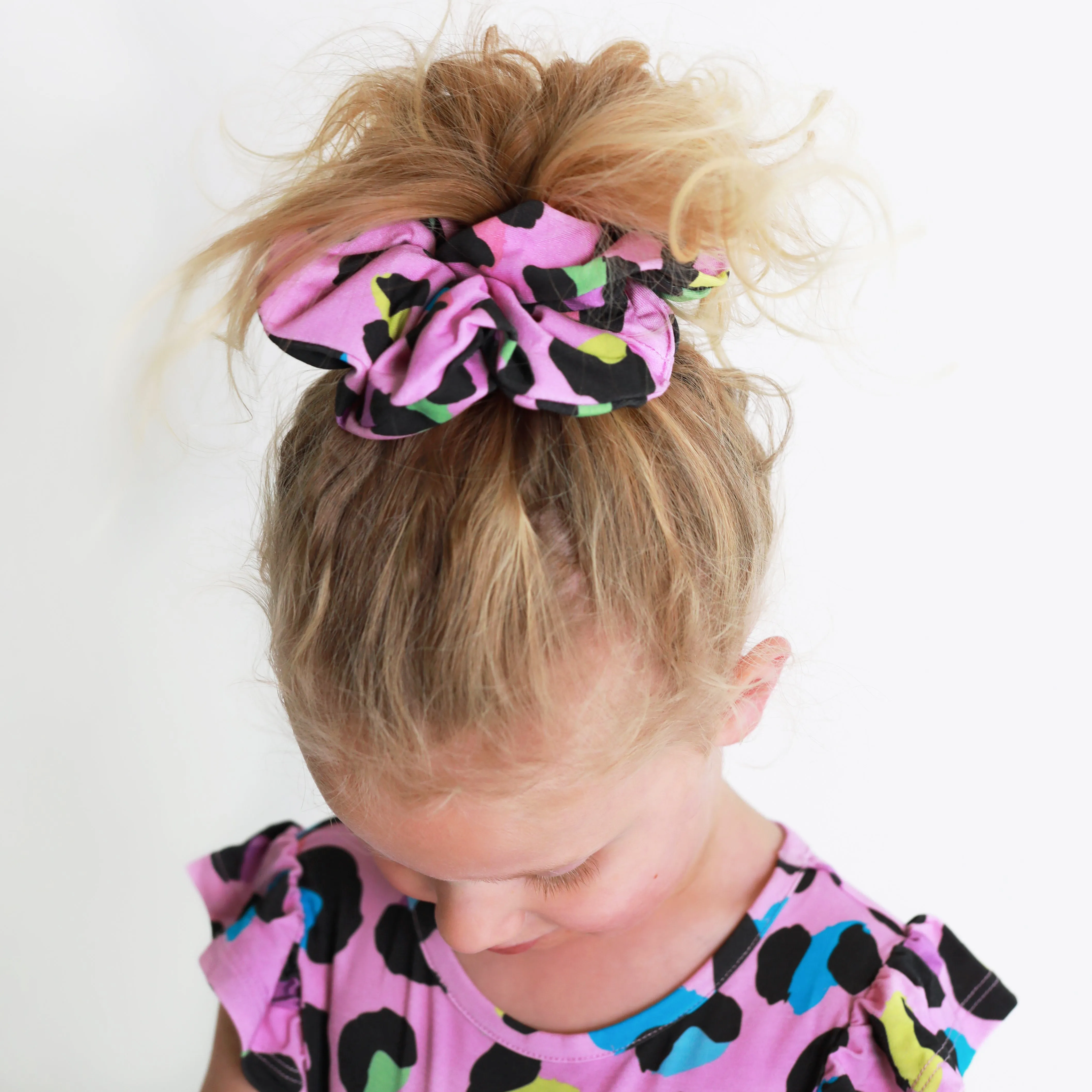 Posh Peanut Electric Leopard Luxe Oversized Scrunchie