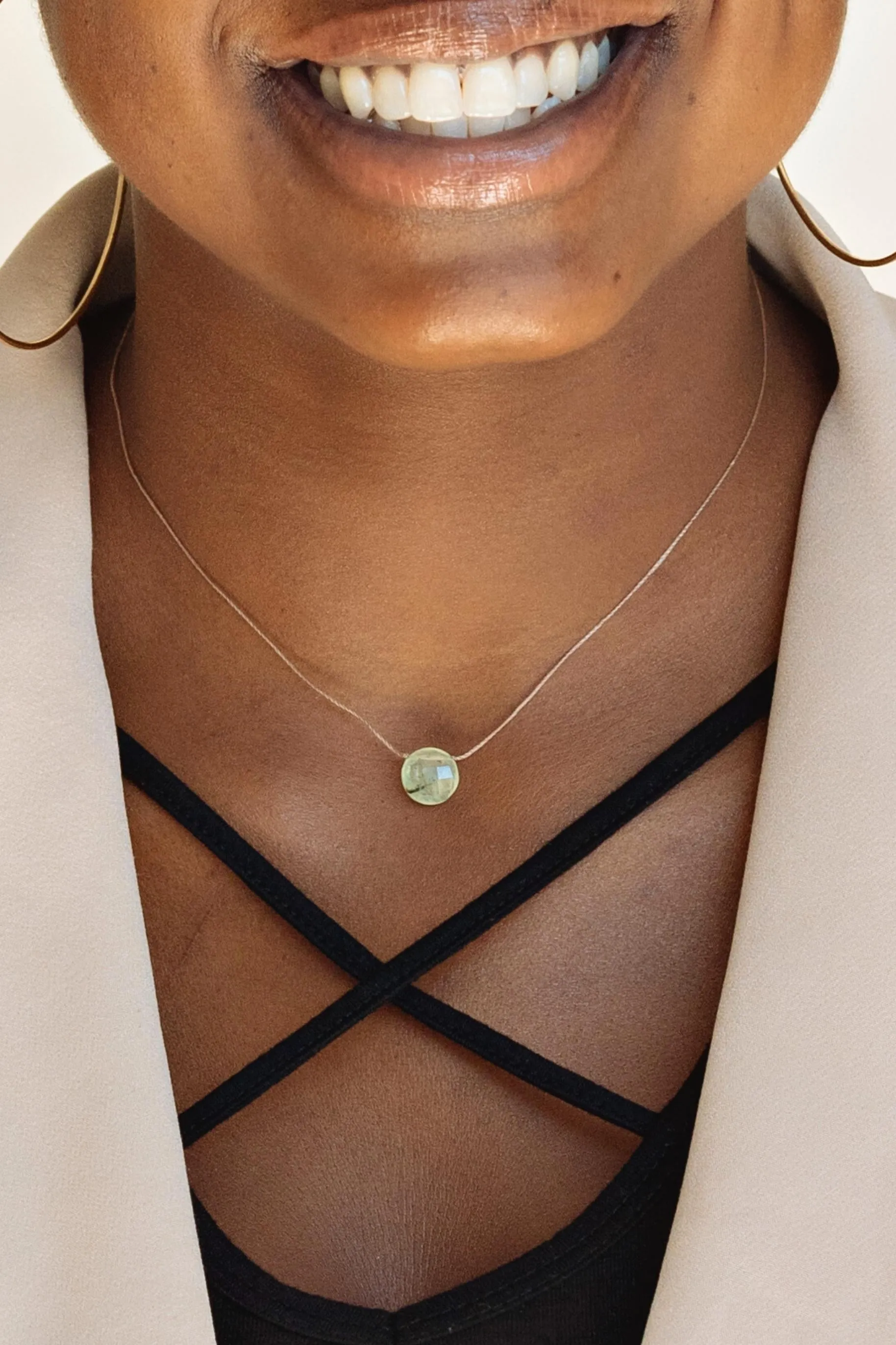 Prehnite Enneagram Necklace for Type Three