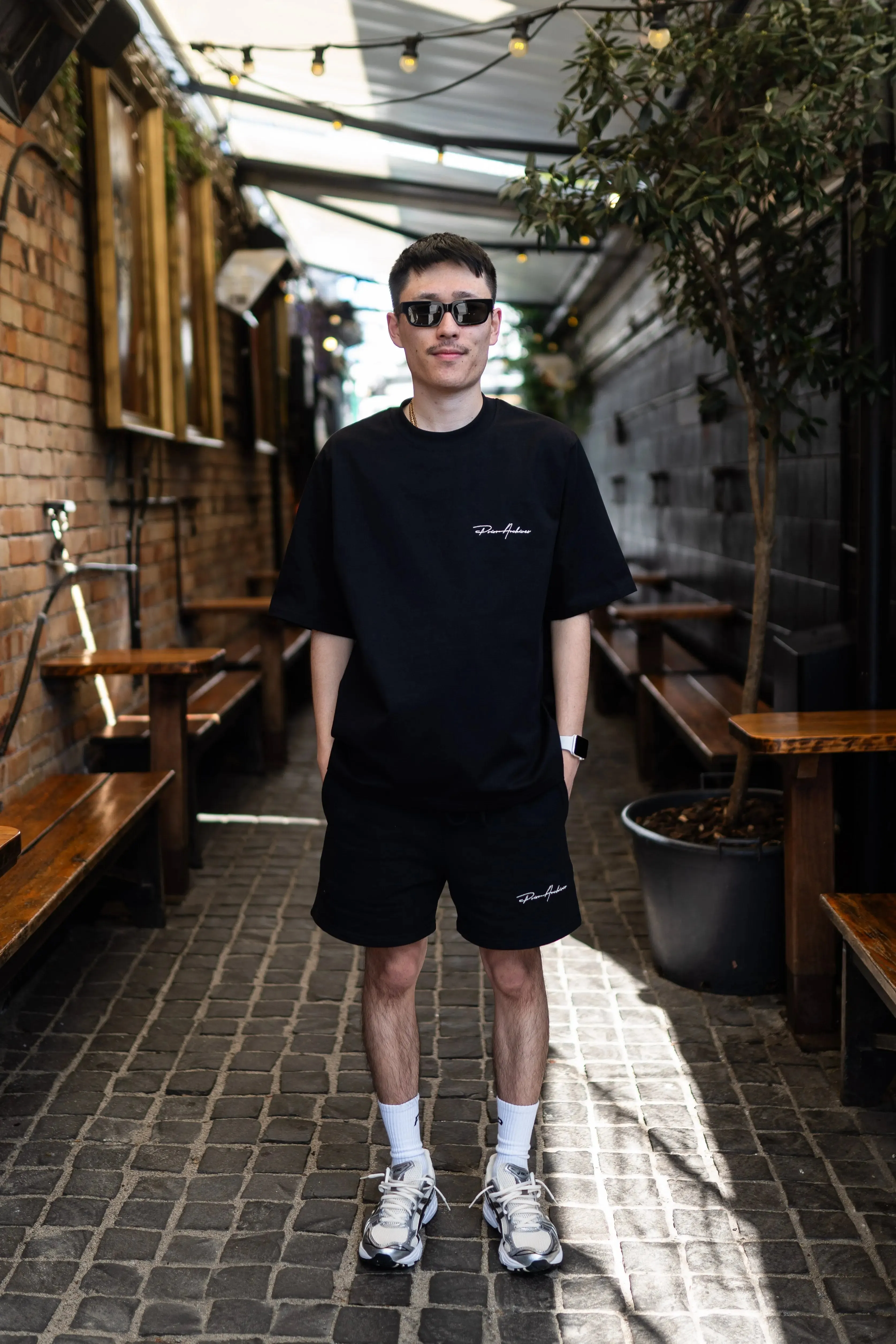 Prior Embroidery Logo Oversized T-shirt Onyx