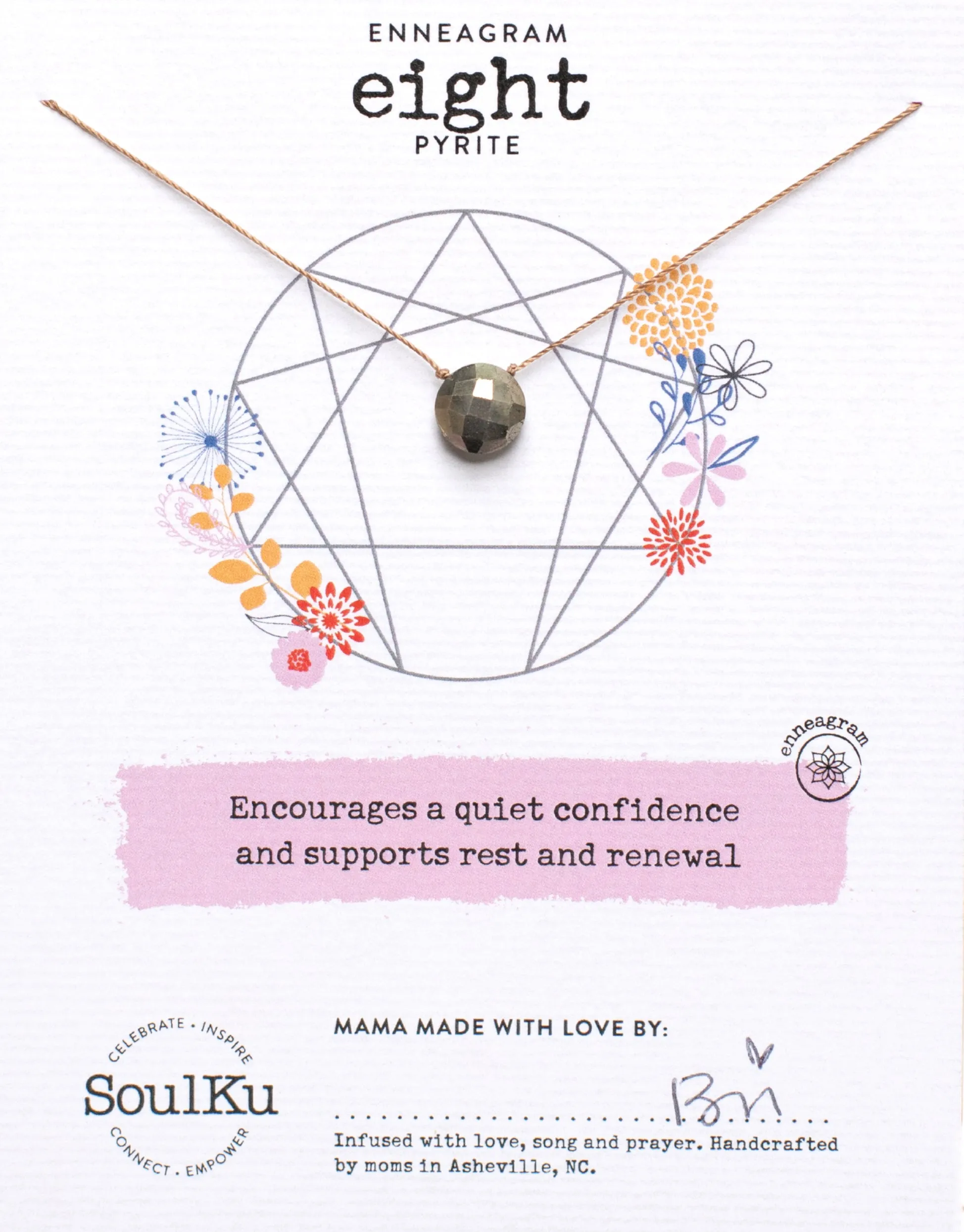 Pyrite Enneagram Necklace for Type Eight