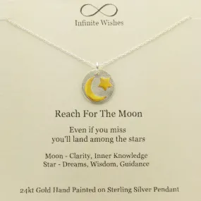 Reach For The Moon Inspirational Necklace