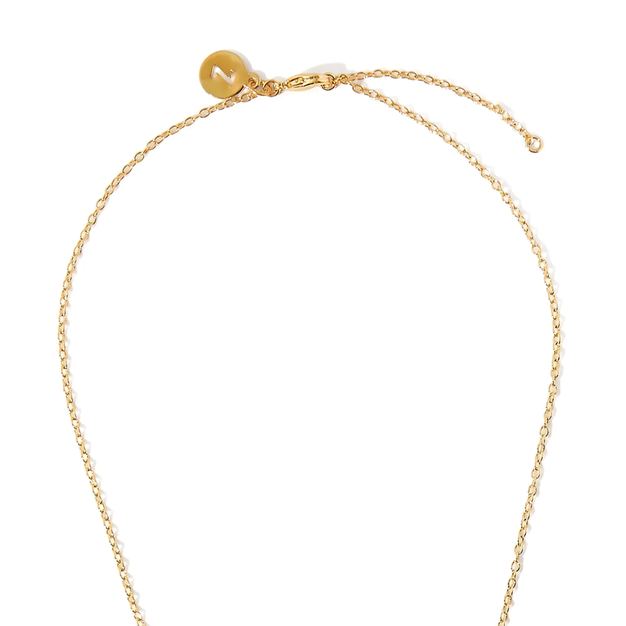 Real Gold Plated Z Sparkle Moon Pendant Necklace For Women By Accessorize London