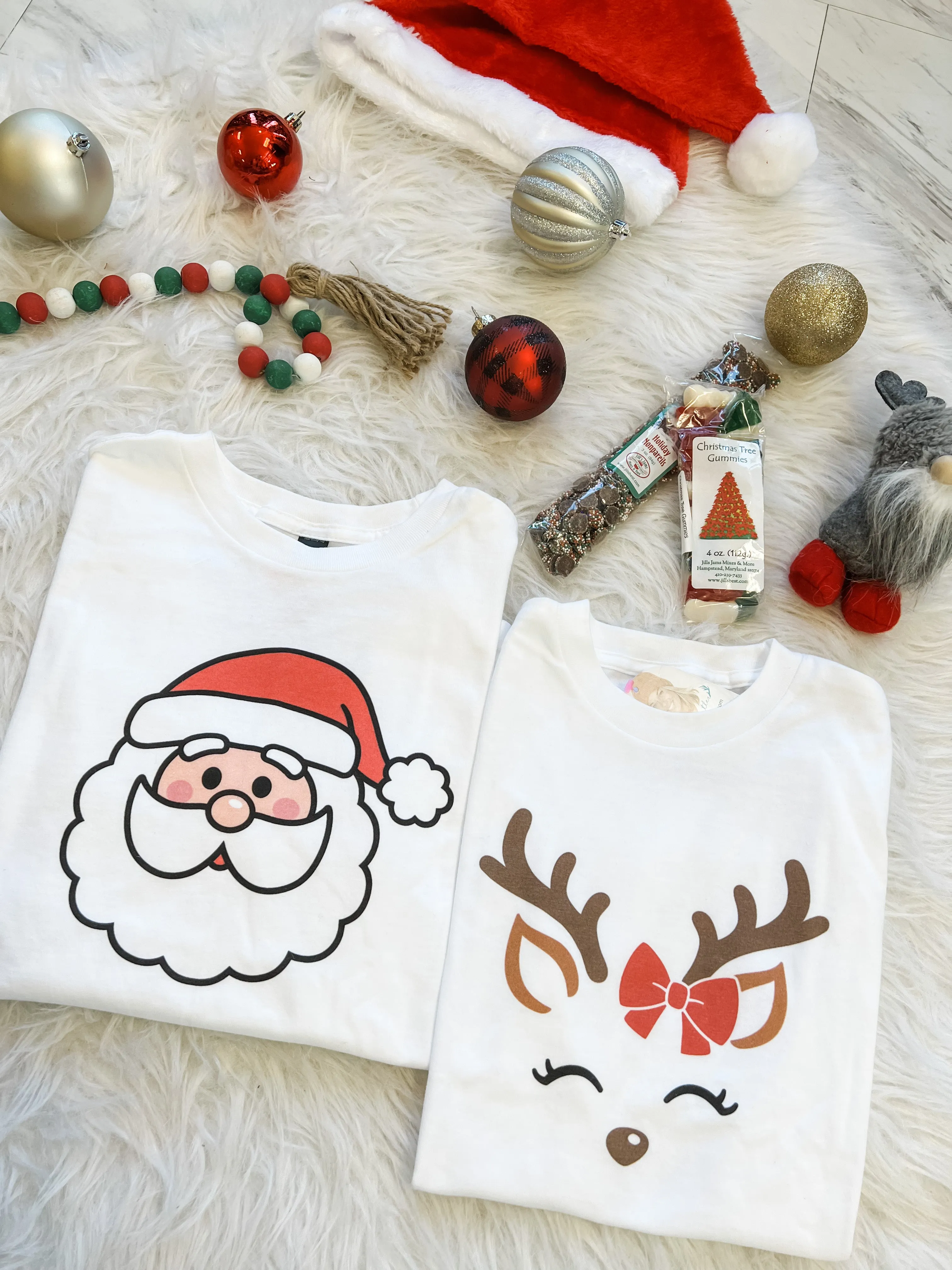 Reindeer Face Kids Graphic Tee