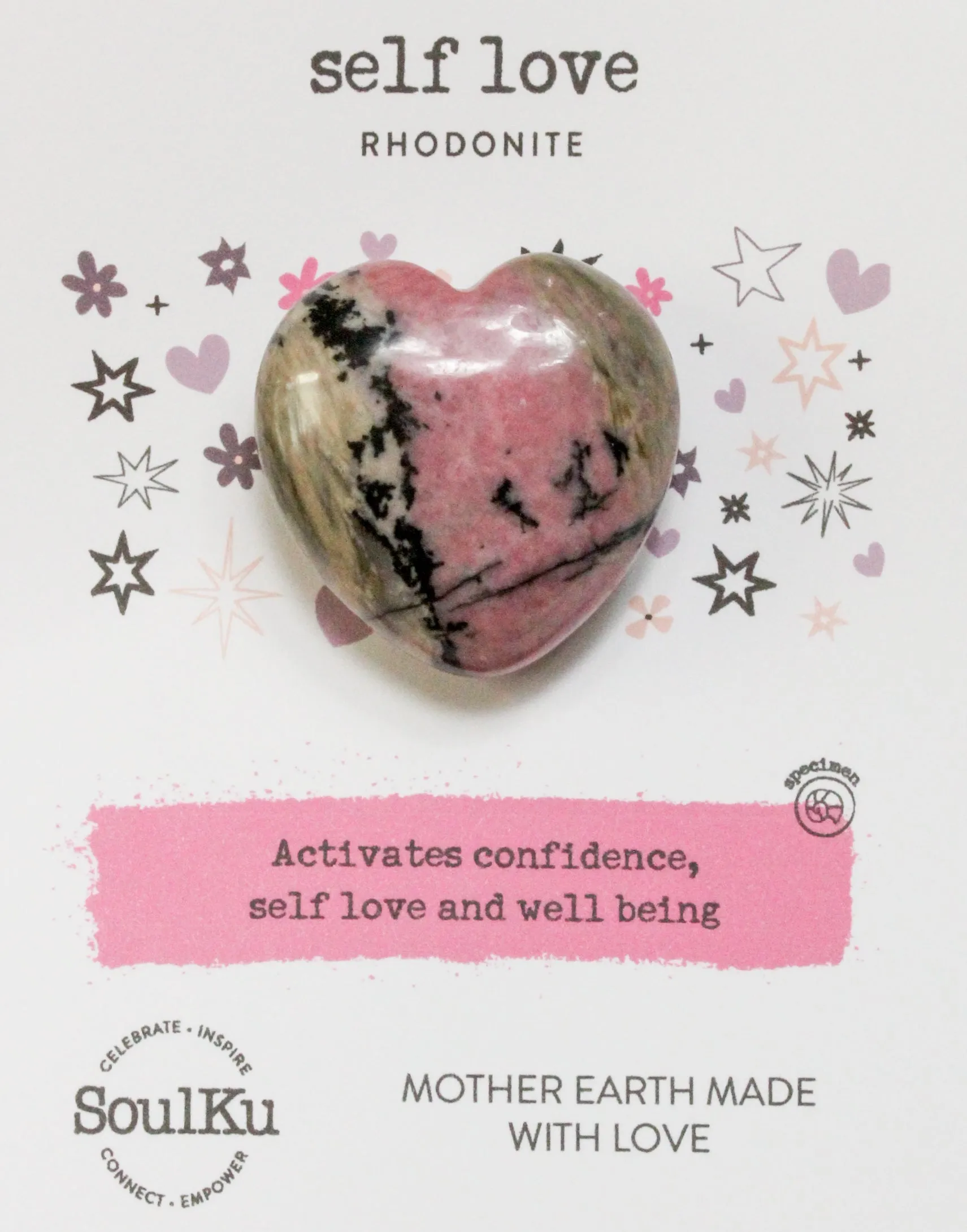 Rhodonite Mini Heart for Self Love