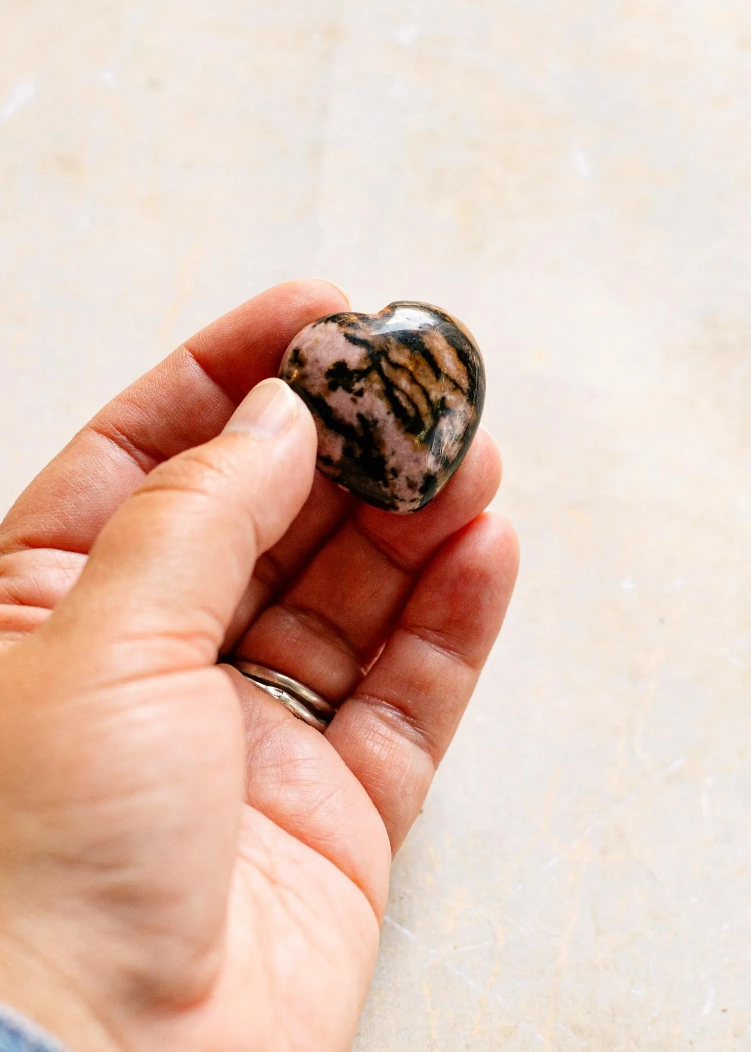 Rhodonite Mini Heart for Self Love