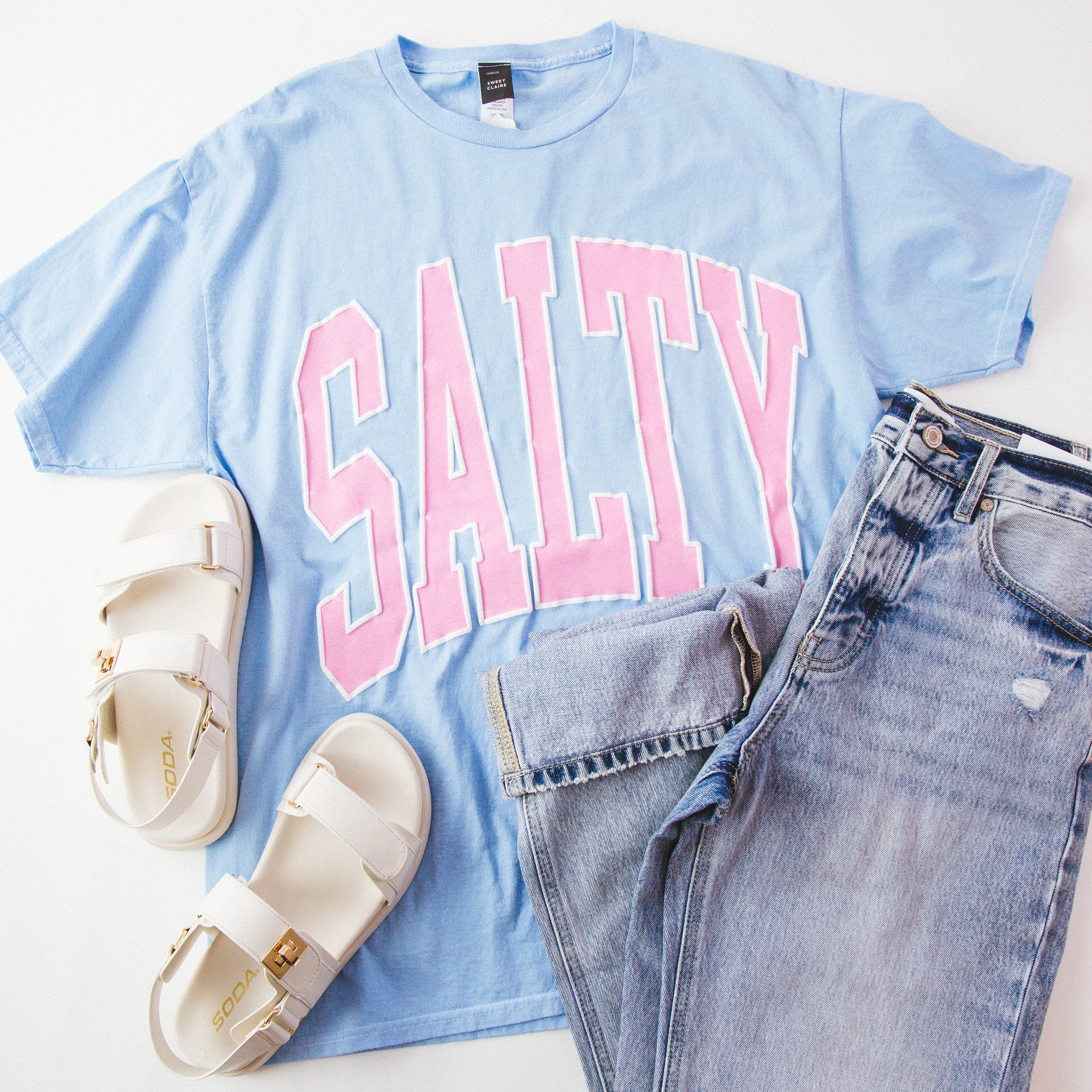 Salty Puff Print Graphic Tee, Skyway