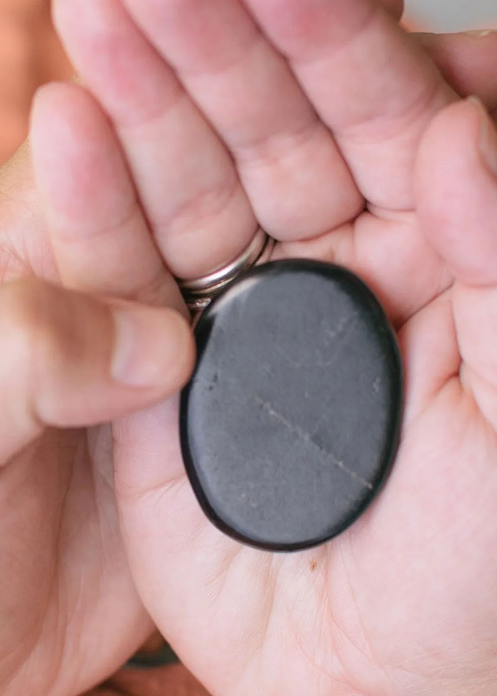 Shungite Palm Stone for Protection