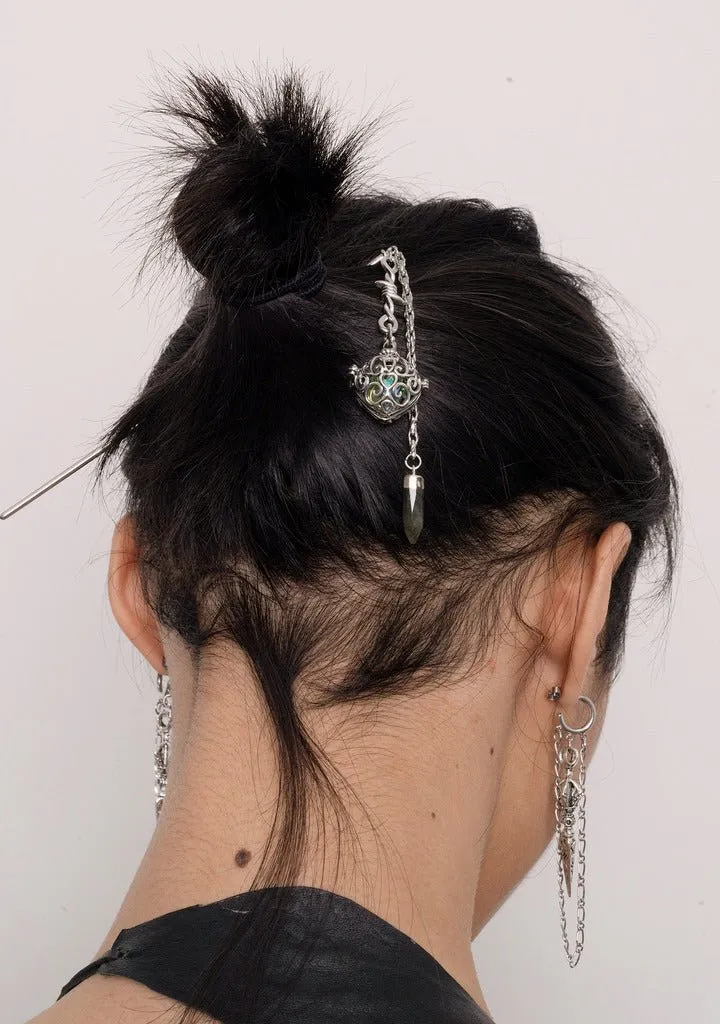 SIREN CRYSTAL LOCKET HAIR PIN