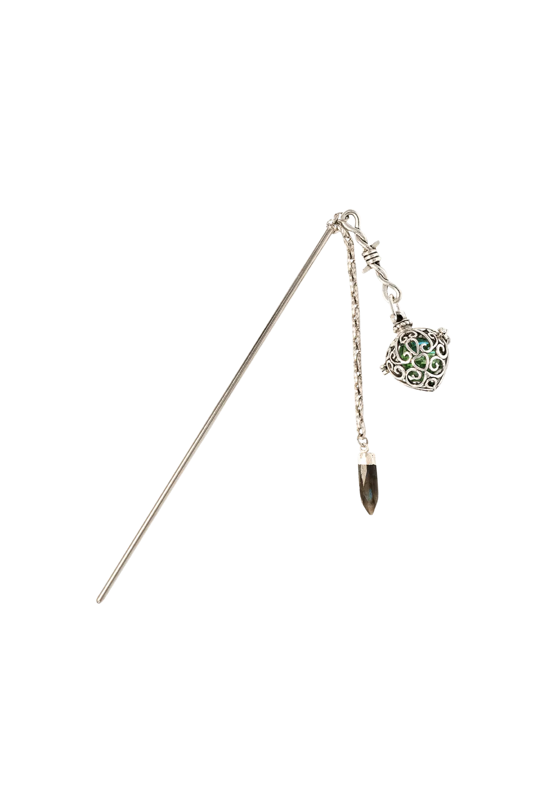 SIREN CRYSTAL LOCKET HAIR PIN