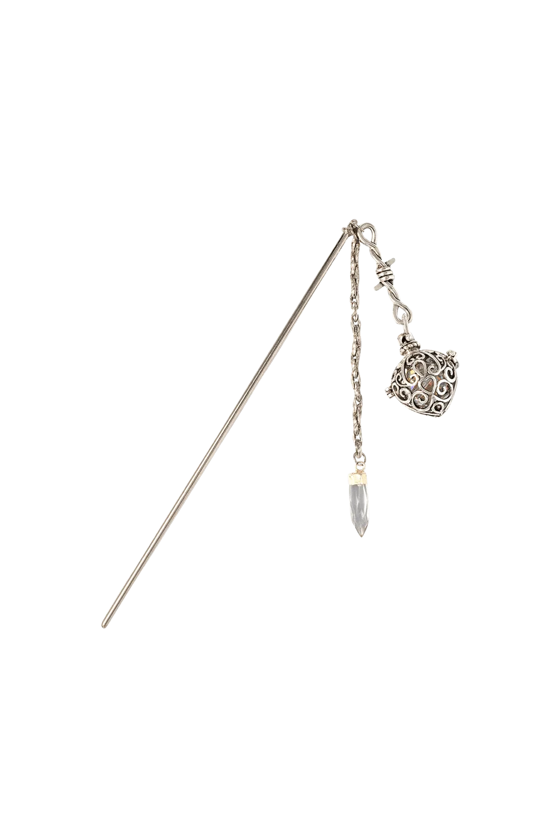 SIREN CRYSTAL LOCKET HAIR PIN