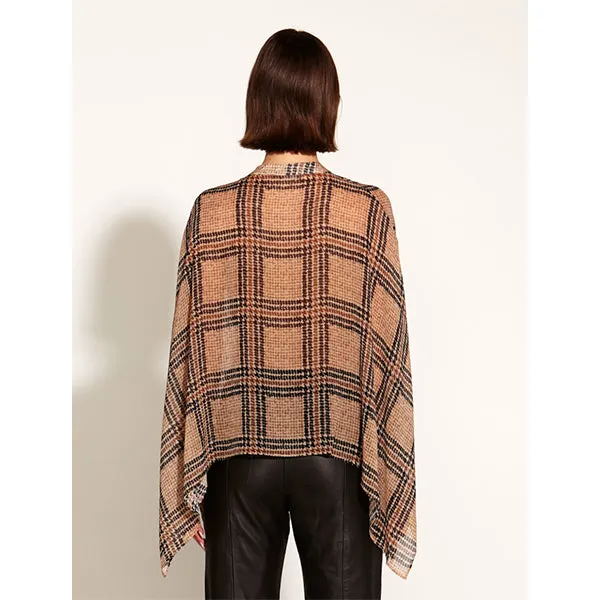 Something Beautiful Flowy Blouse - Houndstooth Check