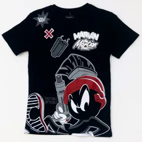 SOUTHPOLE Marvin The Martian Kid's Graphic T-Shirt - Black