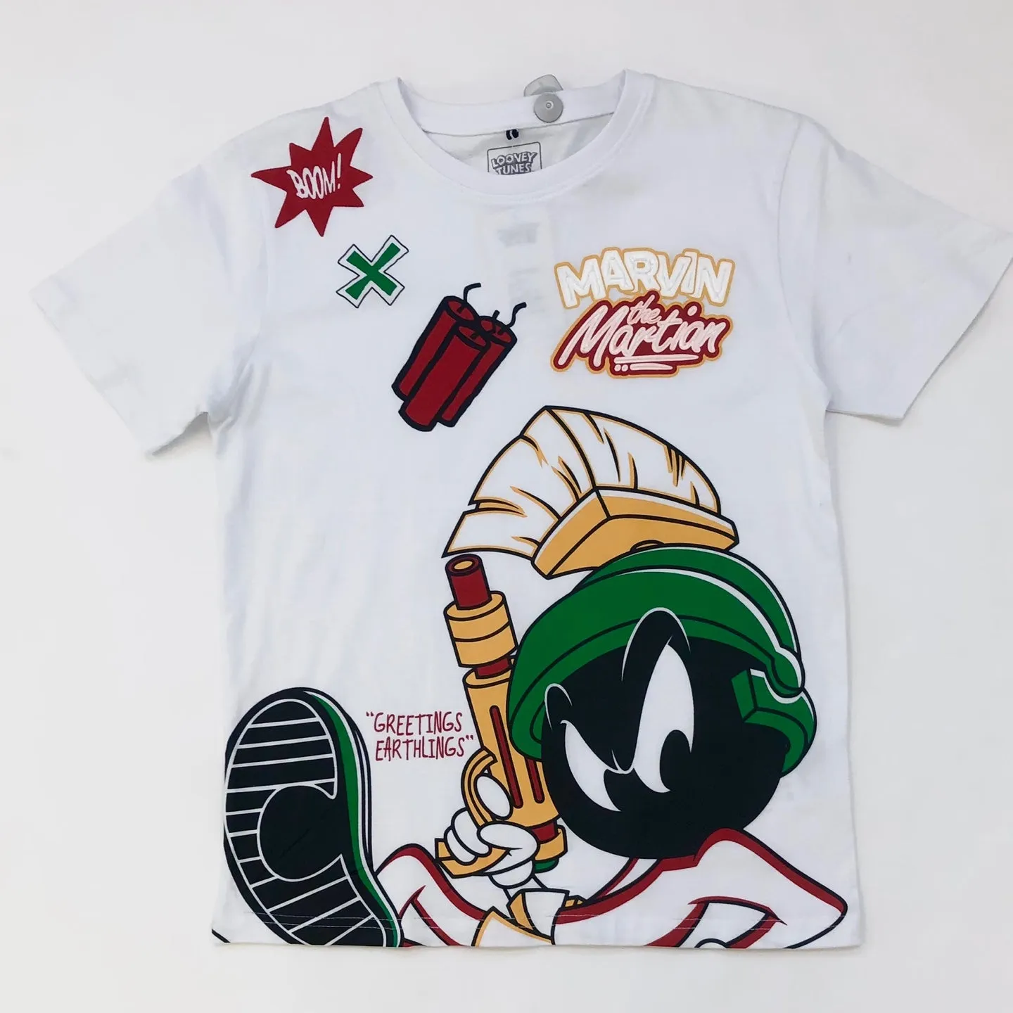 SOUTHPOLE Marvin The Martian Kid's Graphic T-Shirt - White