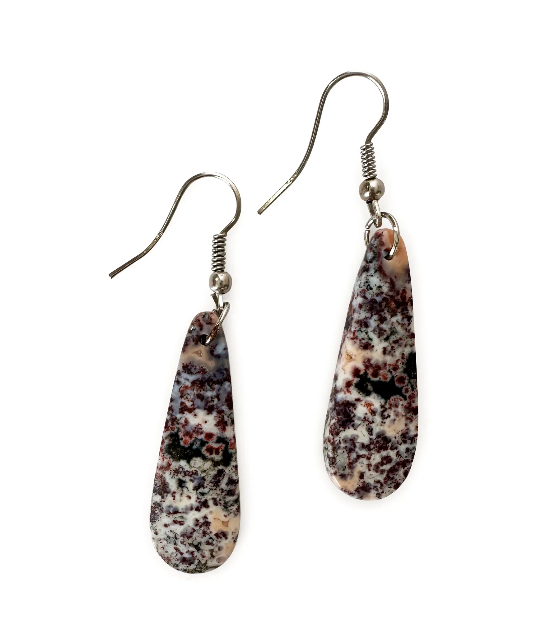 Southwestern Authentic Ocean Jasper Slab Earring