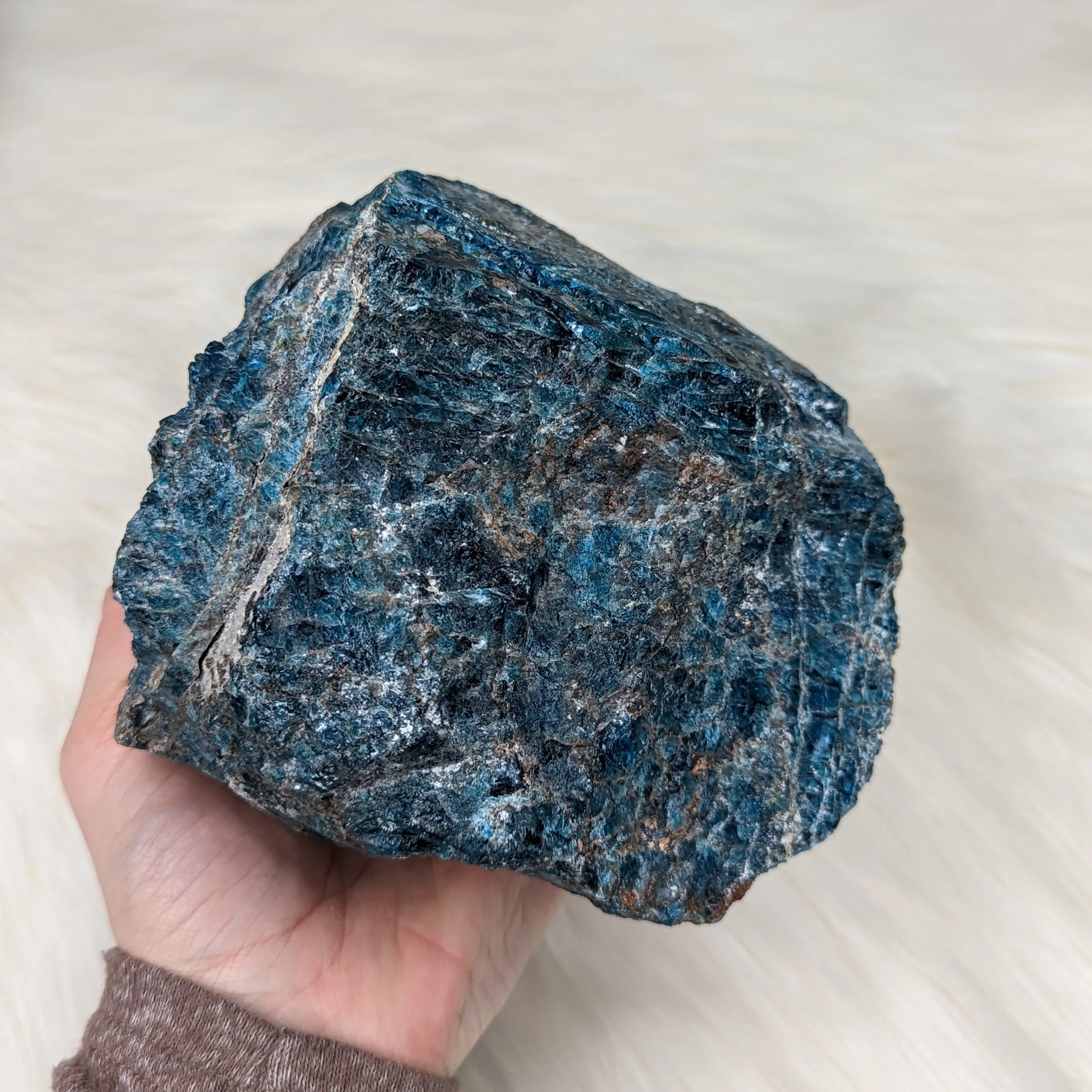 Sparkling Blue Apatite from Madagascar~ Large Display Specimen