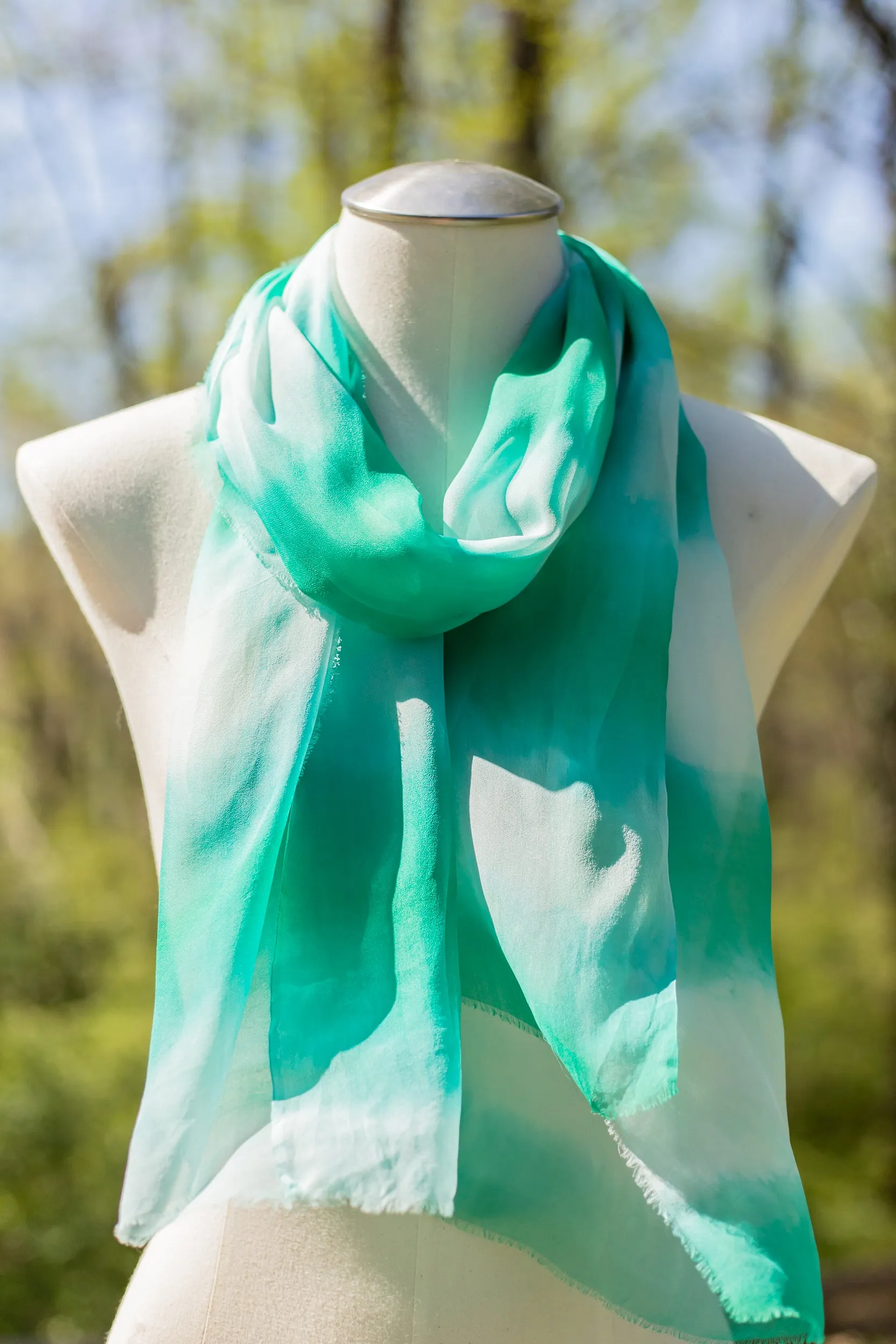 Spearmint Tie Dye Scarf