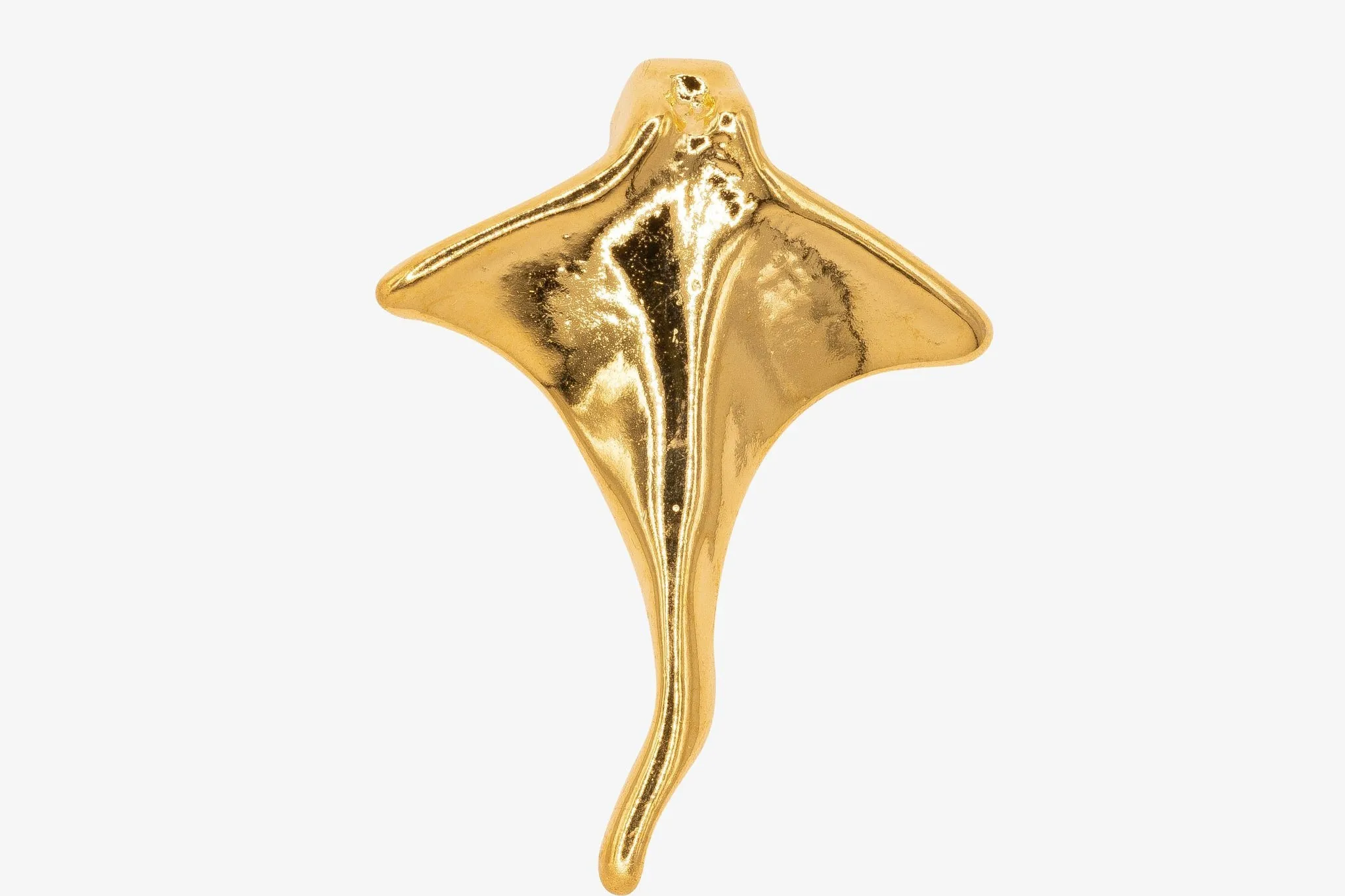 Stingray Charm Wholesale 14K Gold, Solid 14K Gold, G102