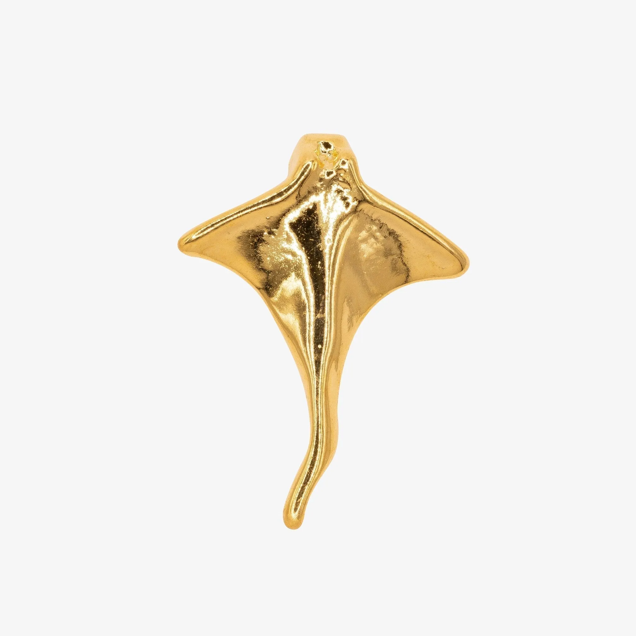 Stingray Charm Wholesale 14K Gold, Solid 14K Gold, G102