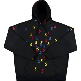 Supreme Embroided S Hooded Sweatshirt (Black)